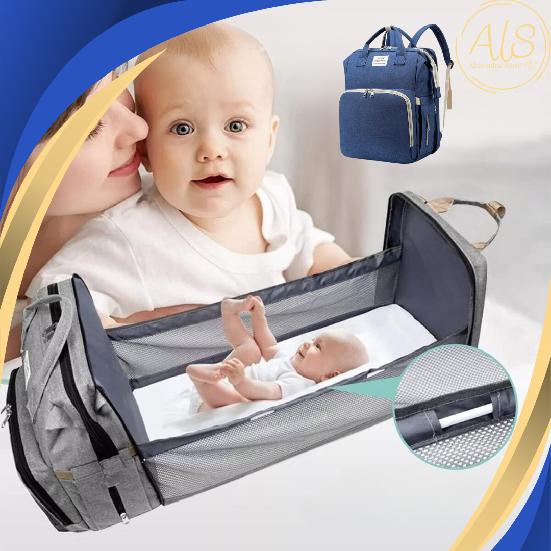 BabyBag™ -Mochila Pañalera  3en1 Cuna Mudador