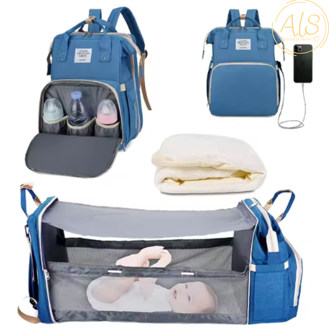 BabyBag™ -Mochila Pañalera  3en1 Cuna Mudador